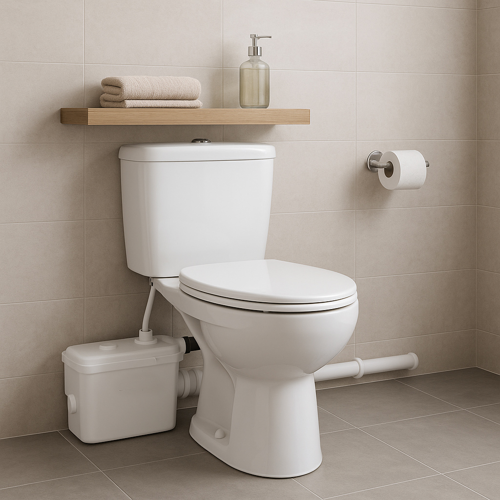 bagno con trituratore wc installato